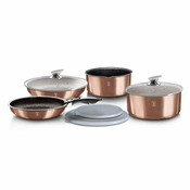 BERLINGERHAUS Komplet posod z odstranljivim ročajem 9 kosov Rosegold Metallic Line BH-6147