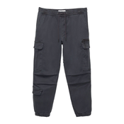 Pull&Bear Kargo hlače temno siva