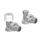 Mexen Uni-Term kotni radiatorski ventili, nikel - W913-012-01