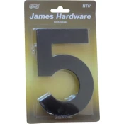 Ročné číslo 5 s veľkosťou 152 mm, matná čierna. Črna