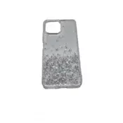 Silikonski ovitek z bleščicami SPARKLE za iPhone 15 Plus - prozoren