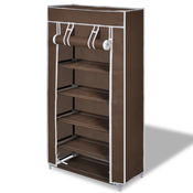 Ormaric za Cipele od Tkanine s Poklopcem 58 x 28 x 106 cm Smeda