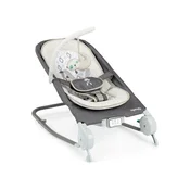 Kids II Ležaljka-masažno sedište za bebe Happy Belly Parker, 0-6 meseci, Sivo-bež