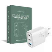 INNA CARREGADOR MOBILE ORIGIN DE 40 W PARA IPHONE 12, 13 E 14 COM 1 PORTA USB-A E 2 PORTAS USB-C.