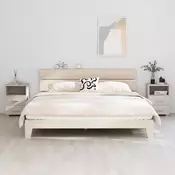 Vidaxl vidaXL HAMAR Nočne omarice, komplet 2, bele, 40x35x62 cm, masiven bor