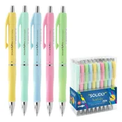 Kemični svinčnik SOLIDLY TB 204-A Pastel 0,7 mm/moder, mešanica 5 barv