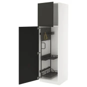 METOD Visoki element-ostava, bela/Nickebo boja antracita, mat, 60x60x200 cm