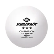 Schildkroet CHAMPION*** ITTF 40+ 3+1, žogica za namizni tenis, bela 608541