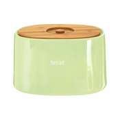 Zelena kutija za kruh s poklopcem od bambusa Premier Housewares Fletcher, 7,7 l