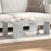 vidaXL Klubska mizica betonsko siva 89,5x48x30 cm inženirski les