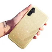 Silikonski ovitek z bleščicami Bling za Samsung Galaxy A16 - zlat