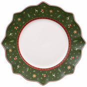 Villeroy & Boch Božični plitvi krožnik TOYS DELIGHT, zelen