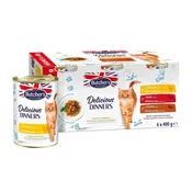 Butchers BUTCHERS Delicious Dinners Mokra hrana za mačke - Kose piščanca v želeju - 6 x 400g