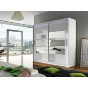 Garderobna omara Closico 101 (Bela) Bela, 215x180x58cm, Vrata omare: Drsna