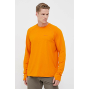 Športna majica z dolgimi rokavi Marmot Windridge oranžna barva