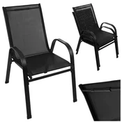 Gardlov set vrtnih stolica, 2 kom, metalni okvir, crne