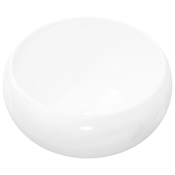 MAISON CHIC Umivalnik - Kopalna umivalnik - Lavabo iz keramike okrogel bel 40x15 cm, (21669663)