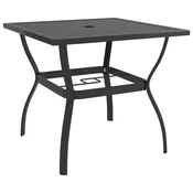 shumee vidaXL Vrtna miza antracitna 81,5 x 81,5 x 72 cm jeklo