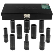 Rock FORCE Set dolgotrajnih udarnih nastavkov 1/2 10-24mm