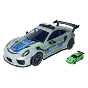 Autícko policajné s boxom na autícka Porsche 911 GT3 RS Polizei Carry Case Majorette so zvukom a svetlom a 1 autíckom MJ2058199