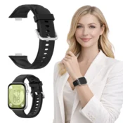 Silikonski pašček za Huawei Watch Fit 3/4/4 Pro, črne barve