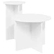vidaXL vidaXL Komplet stranskih mizic 2 pcs Bela Inženirski les, (5000210874)