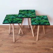 Hanah Home Set klub stocica 3Shp352, 3 komada, Smeda