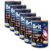 Konzervirana hrana Brit premium by Nature Turkey & Liver 6x400 g