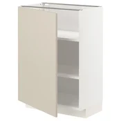 METOD Podni element s policama, bela/Havstorp bež, 60x37 cm