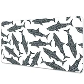 Decormat Namizna podloga Shark typography 100x50 cm