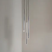 SIGMA Obesna svetilka Sopel Lux, 3-svetilna, okrogla, črna/srebrna, G9 - Dnevna soba/jedilnica - Sodobni - črna, srebrna - Kovina