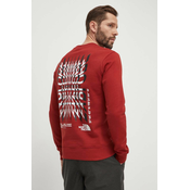 Bombažen pulover The North Face moški, rdeča barva, NF0A87EBPOJ1