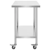 VEVOR Delovna miza 61x914x955 cm srebrna
