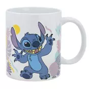shumee Disney Stitch - Keramična skodelica iz havajske kolekcije cvetja 325 ml