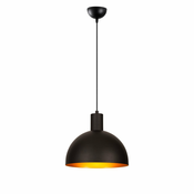 Crna/u zlatnoj boji viseca svjetiljka s metalnim sjenilom o 30 cm Sivani – Opviq lights