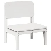 Vidaxl Vrtni stol Bela 60x52,5x72 cm Masivni les borovega lesa