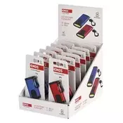 Polnilna mini LED svetilka - obesek za ključe, 100 lm, 12 kosov, razstavna škatla 12/1