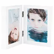 Vidaxl vidaXL Dvodelni okvir za fotografije bel 2 x (13 x 18 cm)