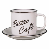 Bijela šalica i tanjuric Antic Line Bistro - Café