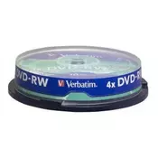 VERBATIM DVD-RW disk 4x 110 SPINDLE 43552