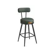 Songmics Barski stoli komplet 2 vrtljivih barskih stolov z naslonjalom 54x54x905 cm zelena