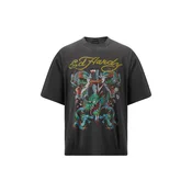 Ed Hardy Majica Battle Of The Dragons apno/grafit/jelka/bela