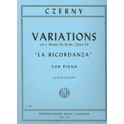 CZERNY:VARIATIONS ON A THEME BY RODE OP.33 PIANO
