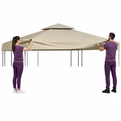 Vidaxl Nadomestna streha za paviljon 310 g/m2 bež 3x3 m