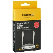 (Intenso) USB kabl za smartphone, USB type C to Lightning, 1.5 met. - USB-Cable C315L
