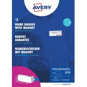 Avery Zweckform kovinske priponke za imena POL30MA02-5DR, barva antracit, 70 x 30 mm, magnetni mehanizem, 5 priponk/zavitek
