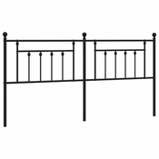 VIDAXL Kovinsko posteljno vzglavje črno 193 cm