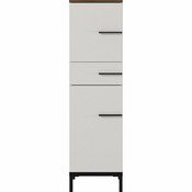 Sivobež kopalniška omarica v orehovem dekorju 34x123 cm Yonkers - Germania