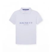 Hackett London za fante. HK561562 Klasična bela polo majica (5Anos= 109cm), Priložnostno, Bombaž, Kratek rokav, otroška moda