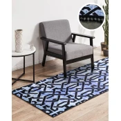 ARMONIA Tepih staza sa resama 80cm x 200cm Ornament plava